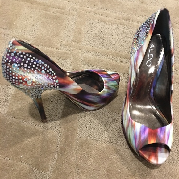 aldo multicolor heels